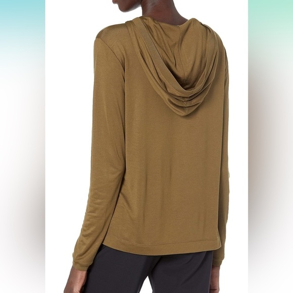 Theory | Easy Rib Hoodie | Olive Green | Size Small - Picture 2 of 8